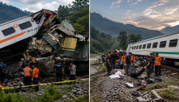 Accidente de Tren en Indonesia: Equipos de Rescate Completan la Evacuación Tras el Mortal Descarrilamiento